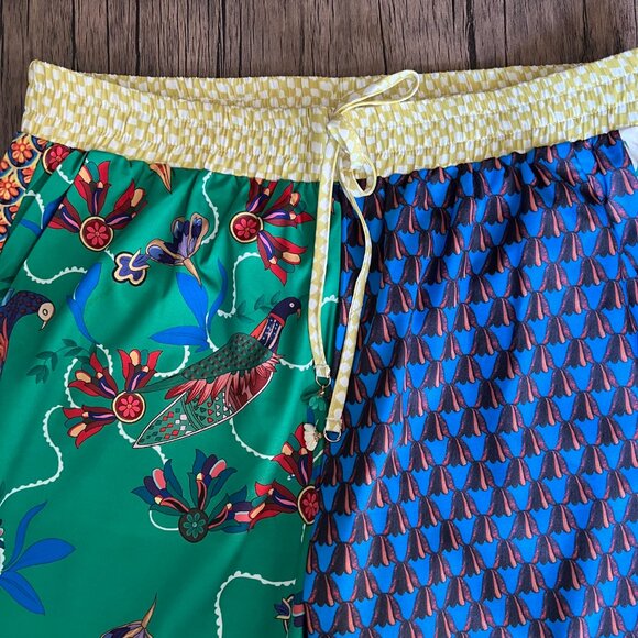 Micas Two Piece Pants Set Floral Printed Short Sleeve Lapel Top & Wide Leg Pants - Picture 10 of 12